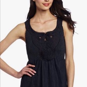 RARE❤️CALVIN KLEIN DENIM SMOCKED FLARE DRESS Med